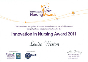Innovation in Nursing Award 2011